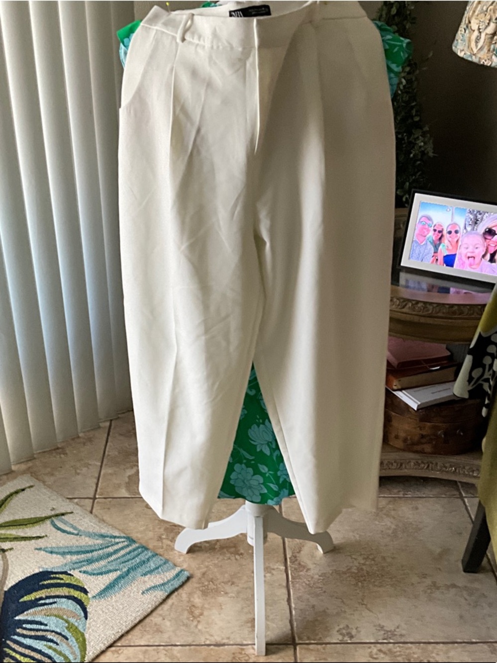 Zara Cream Straight Leg Pants